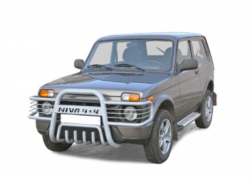 Передок с загнутыми ушами и доп. защитой двигателя (d63.5) Urban 4x4 (арт.0383)