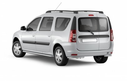 Защита порогов с алюм. площадкой Ø51мм (НПС) LADA Largus 2012- (LLA220302)