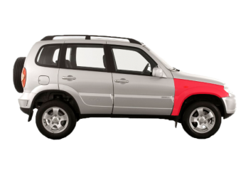 Крылья пластиковые Шевроле Нива | Chevrolet Niva (2шт.) окрашенные