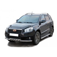 Защита ПЕРЕДА «Труба двойная» (d63,5) Geely Emgrand X7 (арт. 1876 K)