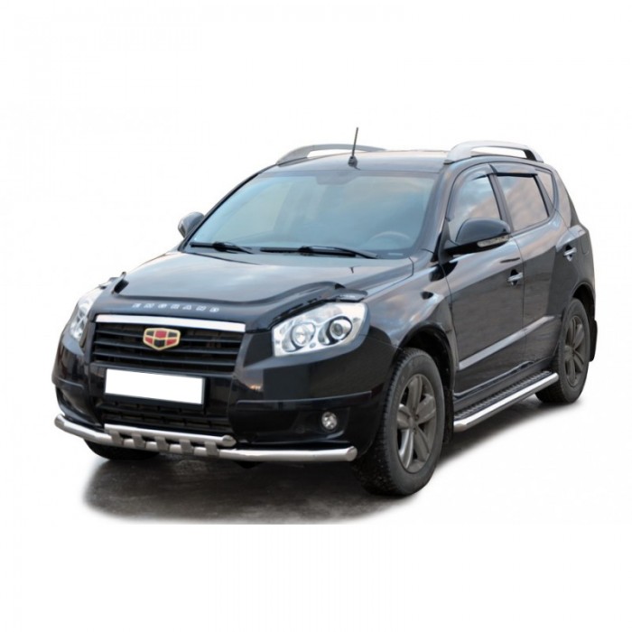 Защита ПЕРЕДА «Труба двойная» (d63,5) Geely Emgrand X7 (арт. 1876 K)