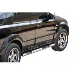 Защита ПОРОГОВ с проступью, нерж. (d.76) KIA SORENTO LX (арт. 0627 Н)