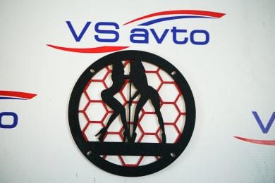 Грили двухслойные для динамиков 16 см VS-AVTO Девушки 3 красные