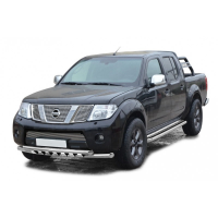 Защита ПОРОГОВ с алюм. листом d63,5 Nissan NAVARA ОКРАШ