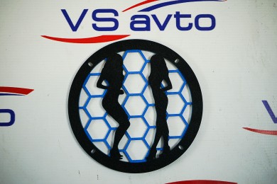 Грили двухслойные для динамиков VS-AVTO Девушки 2 синие