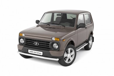 Защита порогов с алюм. площадкой Ø51мм (НПС) LADA "4х4 2121" 1995-/ "4x4 URBAN" 2015- (LNI220301)