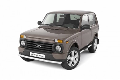Защита порогов с накладками Ø63мм (НПС) LADA "4х4 2121" 1995-/ "4x4 URBAN" 2015- (LNI220302)