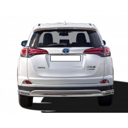 Защита ЗАДНЕГО БАМПЕРА «Труба с уголками» нерж. (d51/40) Toyota RAV4 RS (арт. 1911 H)