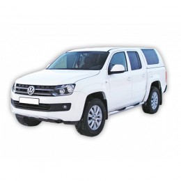 Защита порогов «Труба с проступью» d63,5 VOLKSWAGEN Amarok ОКРАШ. (арт. 1643 К)