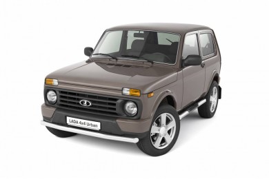 Защита порогов с накладками Ø76мм (НПС) LADA "4х4 2121" 1995-/ "4x4 URBAN" 2015- (LNI220303)
