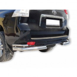 Защита ЗАДНЕГО БАМПЕРА «Уголки двойные» (d.76) TOYOTA Land Cruiser Prado 150 (арт. 0680 K)