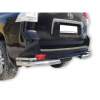 Защита ЗАДНЕГО БАМПЕРА «Уголки двойные» (d.76) TOYOTA Land Cruiser Prado 150 (арт. 0680 K)