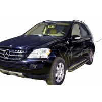 Защита ПОРОГОВ с алюм. листом (d63,5) Mercedes-Benz ML_320/350 (арт. 0667 К)