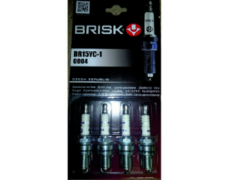 Комплект свечей зажигания (1.0) (16-ти клап. ДВС) DR15YC-1 BRISK ВАЗ 2112 (21120370701003)