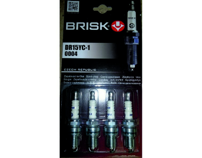 Комплект свечей зажигания (1.0) (16-ти клап. ДВС) DR15YC-1 BRISK ВАЗ 2112 (21120370701003)