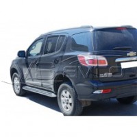 Защита ПОРОГОВ с алюм. листом (d63,5) CHEVROLET Trailblazer (арт. 1793 К)