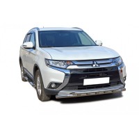 Защита ПЕРЕДА «Труба двойная» (d63,5) Mitsubishi OUTLANDER (арт. 1865 K)