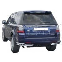 Защита заднего бампера «Уголки двойные» нерж. (d63.5) LAND ROVER FREELANDER 2 (арт. 1758 Н)