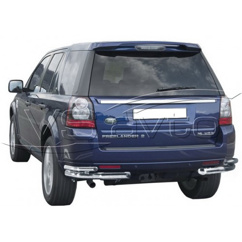 Защита заднего бампера «Уголки двойные» нерж. (d63.5) LAND ROVER FREELANDER 2 (арт. 1758 Н)