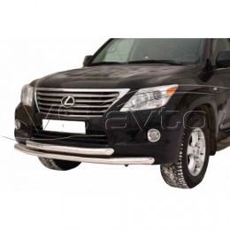 Защита ПЕРЕДА «Труба двойная» d63,5 LEXUS 570 НЕРЖ. арт 0681 Н
