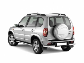 Защита заднего бампера угловая Ø63 (НПС) LADA NIVA Travel 2021-/ LADA NIVA 2020-/ CHEVROLET Niva 2009-2020 (LNT-21-220104.00)