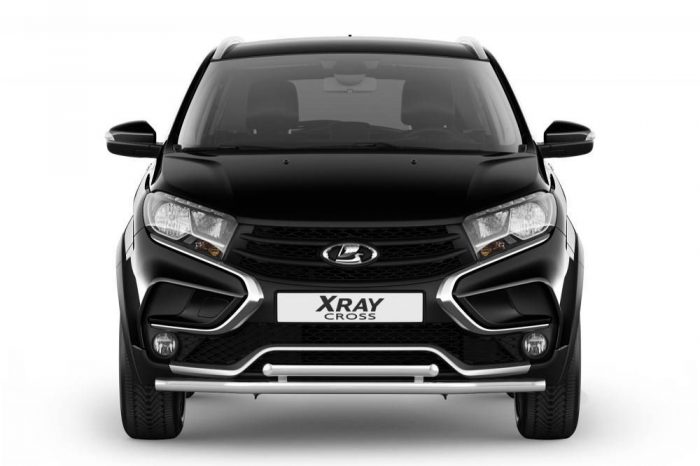 Защита переднего бампера двойная Ø51/51мм (НПС) LADA XRay Cross 2018- (LXC220201)