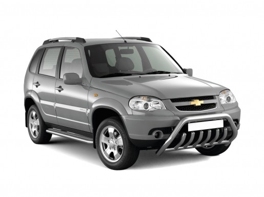 Защита порогов с алюм. площадкой Ø51мм (НПС) CHEVROLET Niva 2009-2020/ LADA Niva 2020-/ LADA Niva Travel 2021- (LNV220303)