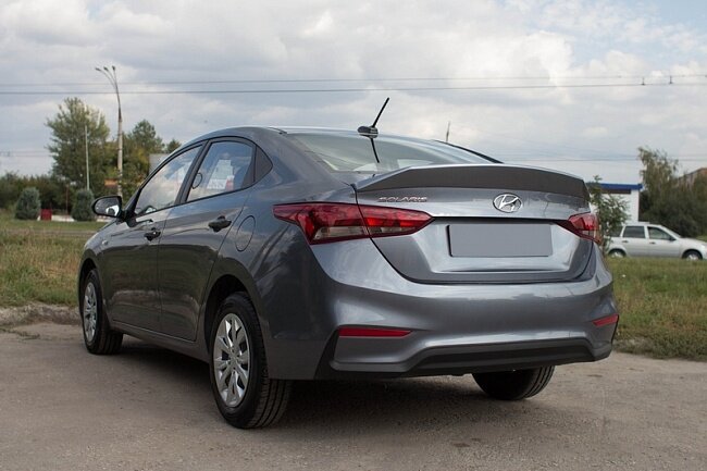 Спойлер широкий Hyundai Solaris 2 седан (0029)