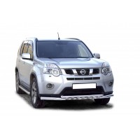 Защита ПЕРЕДА «Труба двойная» d63,5 NISSAN X-trail НЕРЖ.
