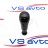 Ручка КПП в стиле ВЕСТА с красной LED-подсветкой (вставка черный глянец)
