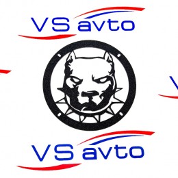 Грили для динамиков VS-AVTO Бульдог в ошейнике 1