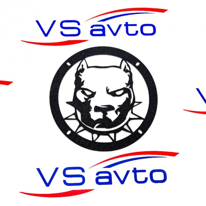 Грили для динамиков VS-AVTO Бульдог в ошейнике 1