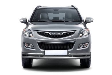 Защита переднего бампера двойная с углами Ø63/51мм (НПС) HAVAL H5 2020- (HVH220201)