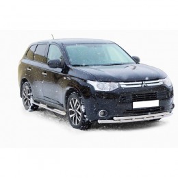 Защита ПОРОГОВ «Труба с проступью» (d.76) MITSUBISHI Outlander (арт. 1825 K)