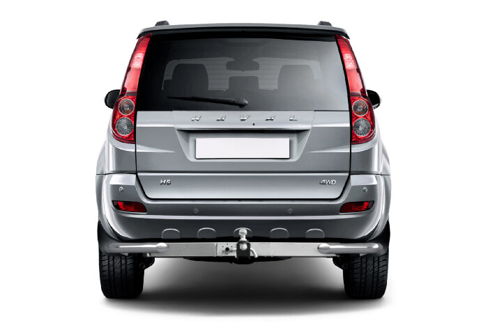 Защита заднего бампера угловая Ø63мм (НПС) HAVAL H5 2020- (HVH220102)
