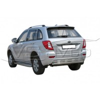 Защита ЗАДНЕГО БАМПЕРА «Труба» нерж. (d63,5) LIFAN X60 (арт. 1719 Н)
