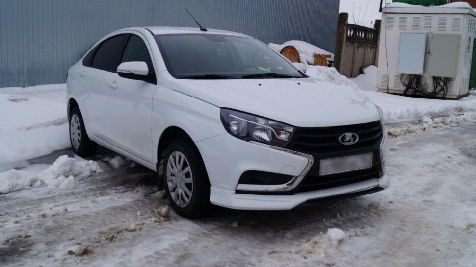 Купить Сплиттер переднего бампера "Кураж" (клыки+вставка) Лада Веста ...