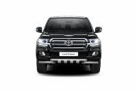 Защита переднего бампера двойная с зубьями Ø63/63мм (НПС) TOYOTA LAND CRUISER 200 2014- (TLC220202)