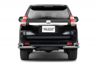 Защита заднего бампера двойная угловая Ø63/51мм (НПС) TOYOTA LAND CRUISER PRADO 150 2013-2016 (TPR220102)