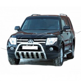 Защита ПЕРЕДЕГО БАМПЕРА «Плоская» (d63,5) MITSUBISHI Pajero IV (арт. 0610 К)