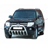 Защита ПЕРЕДЕГО БАМПЕРА «Плоская» (d63,5) MITSUBISHI Pajero IV (арт. 0610 К)