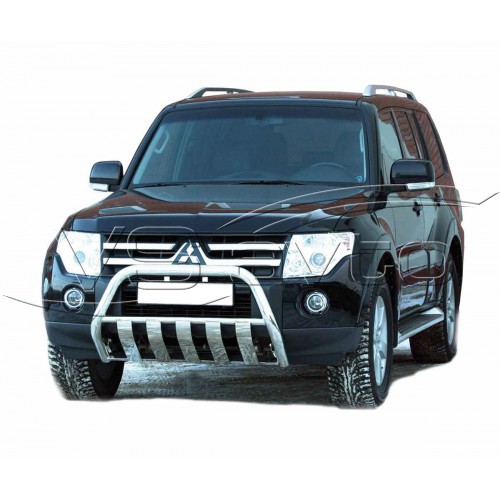 Защита ПЕРЕДЕГО БАМПЕРА «Плоская» (d63,5) MITSUBISHI Pajero IV (арт. 0610 К)