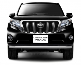 Защита переднего бампера одинарная Ø63мм (НПС) TOYOTA LAND CRUISER PRADO 150 2013-2016 (TPR220208)