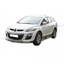 Защита ПОРОГОВ «Труба с проступью» d76 MAZDA CX-7 НЕРЖ арт 1732 Н