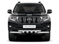 Защита переднего бампера двойная с зубьями Ø63/63мм (НПС) TOYOTA LAND CRUISER PRADO 150 2017- (TPR220204)