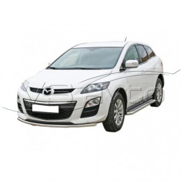 Защита ПОРОГОВ с алюм. листом d63,5 MAZDA CX-7 НЕРЖ арт 1733 Н