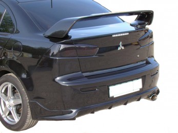 Юбка заднего бампера Mitsubishi Lancer 10 вариант №1