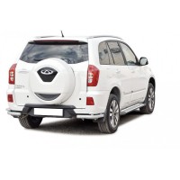 Защита заднего бампера «Уголки двойные» (d63,5) Chery TIGGO 3 (арт. 2002 K)