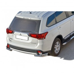 Защита ЗАДНЕГО БАМПЕРА «Уголки двойные» (d63,5) Mitsubishi OUTLANDER (арт. 1870 K)