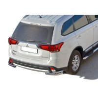 Защита ЗАДНЕГО БАМПЕРА «Уголки двойные» (d63,5) Mitsubishi OUTLANDER (арт. 1870 K)